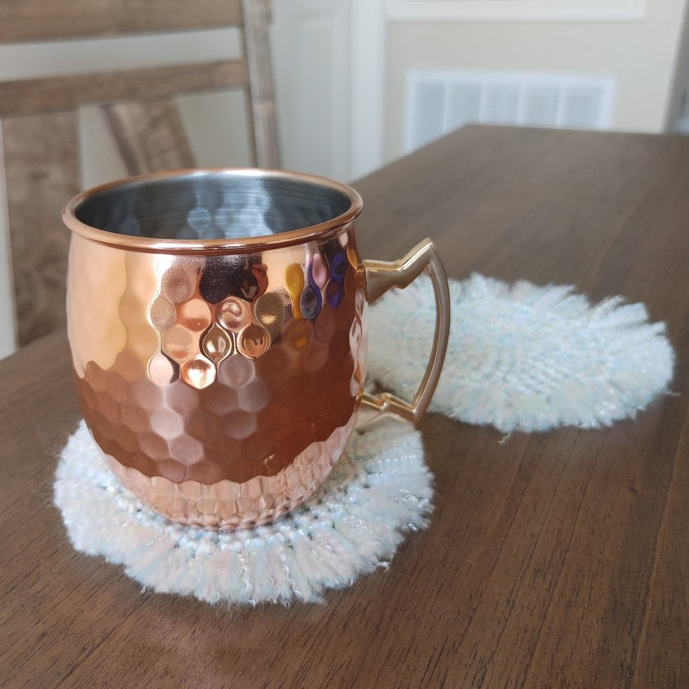 Boho Fringe Coasters (6) - Cotton Candy Sparkle
